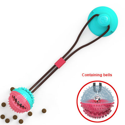 Interactive Suction Cup Dog Toy – Tug & Chew Ball for Teeth Cleaning