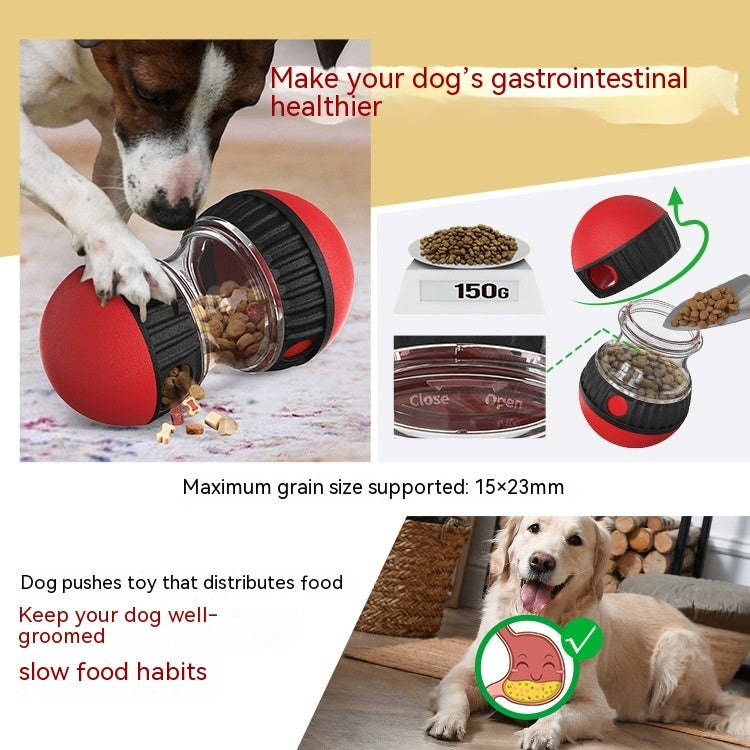 Interactive Food Dispensing Dog Toy – Slow Feeder Tumbler Ball