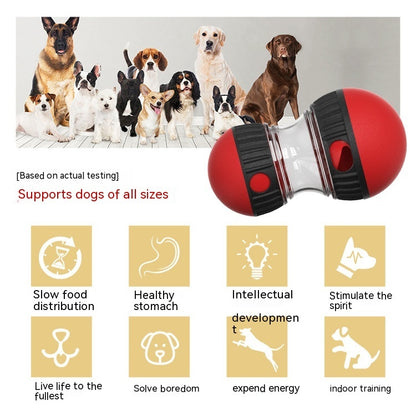 Interactive Food Dispensing Dog Toy – Slow Feeder Tumbler Ball