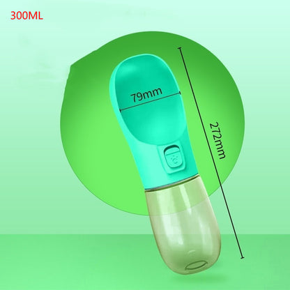 2-in-1 Portable Pet Water Bottle – Travel Feeder for Dogs & Cats