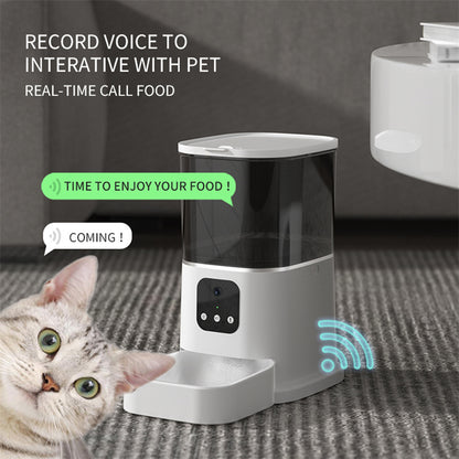 Smart WiFi Automatic Pet Feeder – App Control & Voice Feeding Dispenser