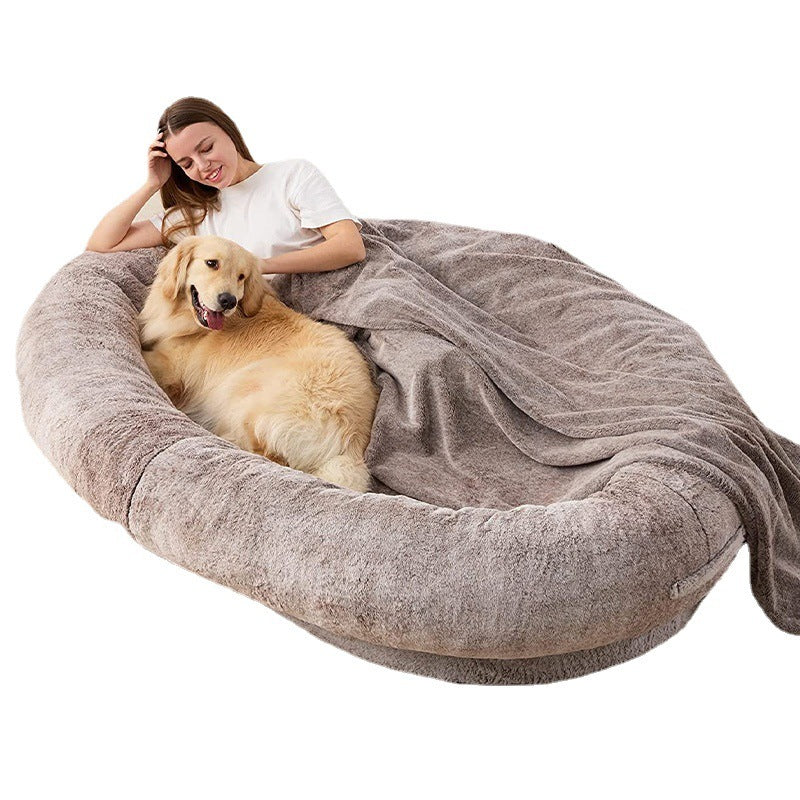 Giant Plush Human Dog Bed