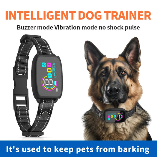 Smart Anti-Bark Dog Collar – Rechargeable Waterproof Bark Stopper
