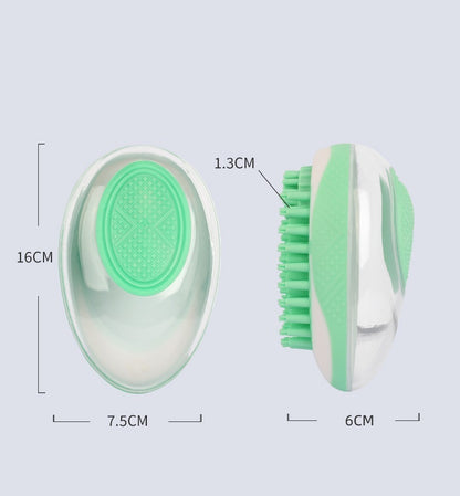 2-in-1 Pet Bath Brush – Soft Silicone Massage & Grooming Comb for Dogs & Cats