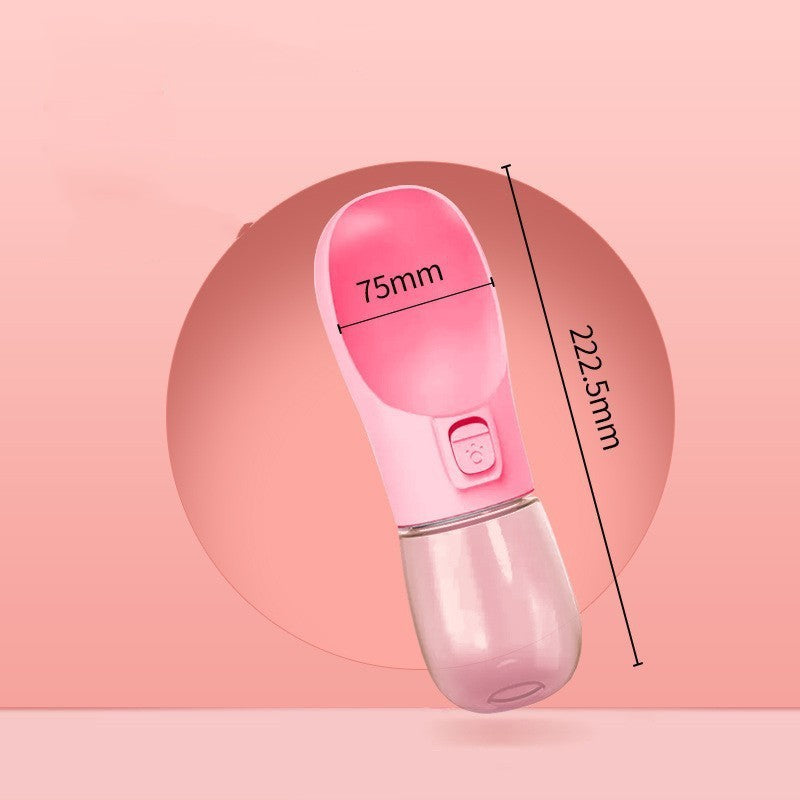 2-in-1 Portable Pet Water Bottle – Travel Feeder for Dogs & Cats