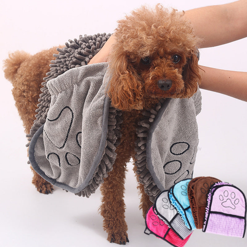 Super Absorbent Microfiber Pet Towel – Quick-Dry Bathrobe for Dogs & Cats
