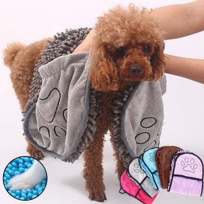 Super Absorbent Microfiber Pet Towel – Quick-Dry Bathrobe for Dogs & Cats
