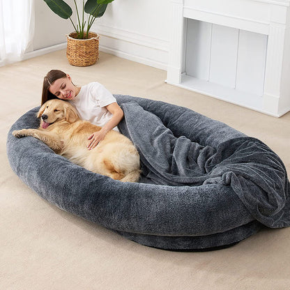 Giant Plush Human Dog Bed