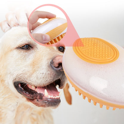 2-in-1 Pet Bath Brush – Soft Silicone Massage & Grooming Comb for Dogs & Cats