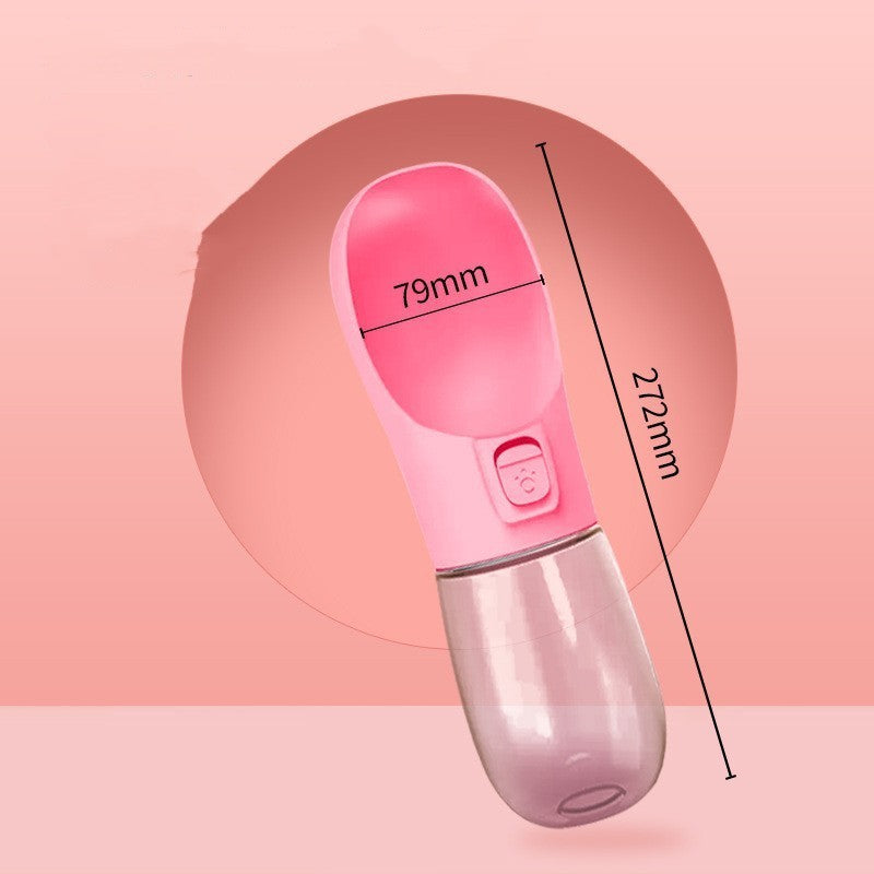 2-in-1 Portable Pet Water Bottle – Travel Feeder for Dogs & Cats