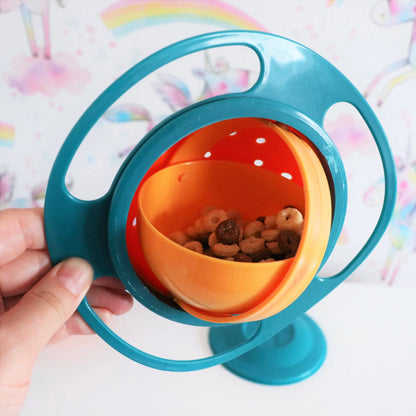 Spill-Proof Universal Gyro Bowl: Practical Design with 360° Rotary Balance