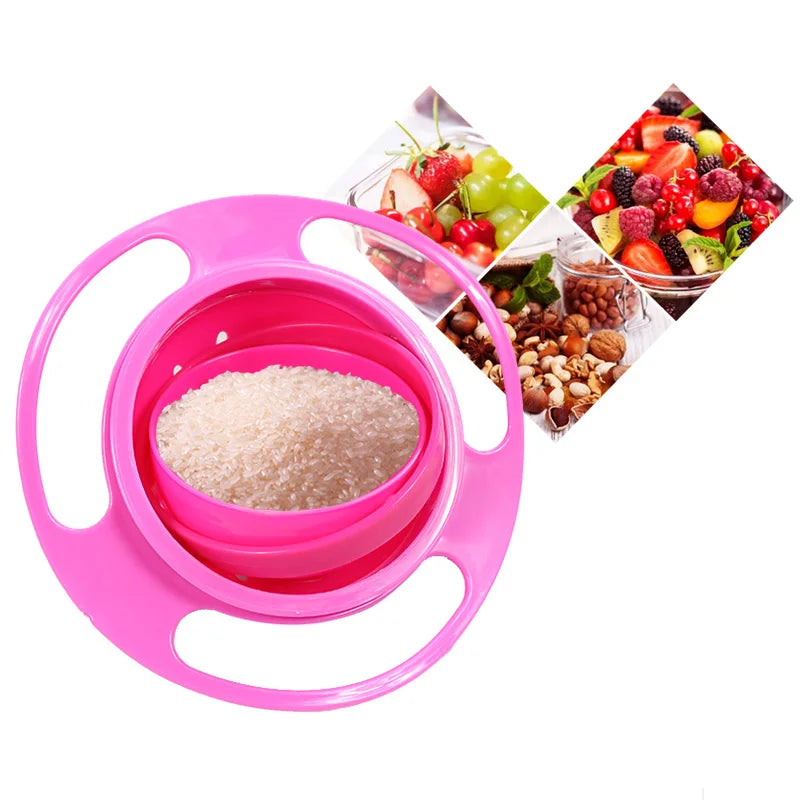 Spill-Proof Universal Gyro Bowl: Practical Design with 360° Rotary Balance