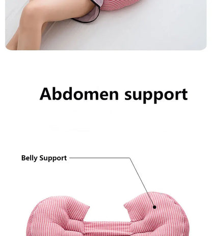 U-Shape Pregnancy Support Pillow: Bamboo Fiber Cotton Body Pillow for Side Sleeping Comfort