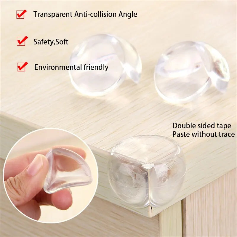 Transparent Anti-Collision Angle Pads: Set of 10 PVC Guards