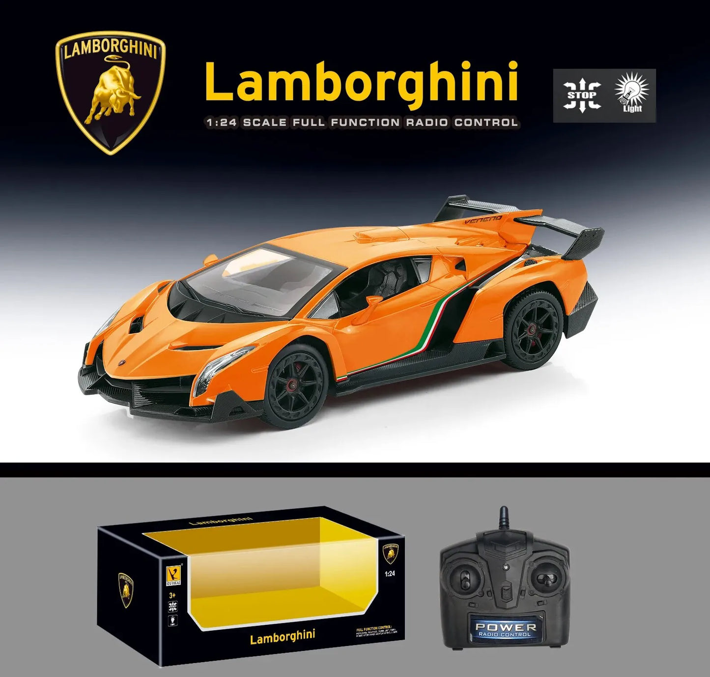 Lamborghini 1:16 RC Genuine Authorization – Indoor and Outdoor Remote Control Car with Cool Lighting, Perfect Children's Toy Gift Series