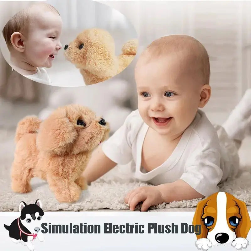 Interactive Walking and Barking Baby Toy Dogs: Fun Montessori Playtime Companions for Girls and Toddlers