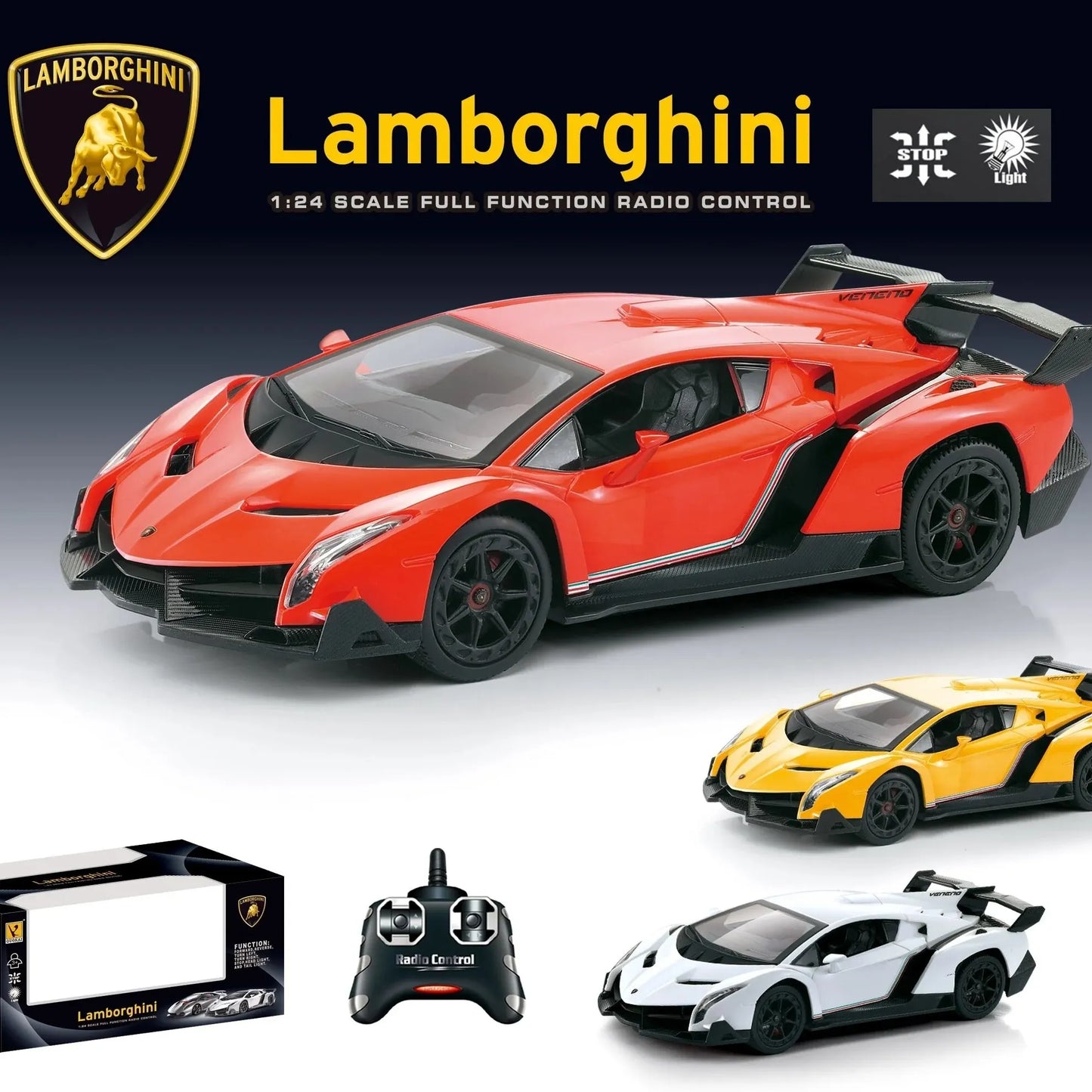 Lamborghini 1:16 RC Genuine Authorization – Indoor and Outdoor Remote Control Car with Cool Lighting, Perfect Children's Toy Gift Series