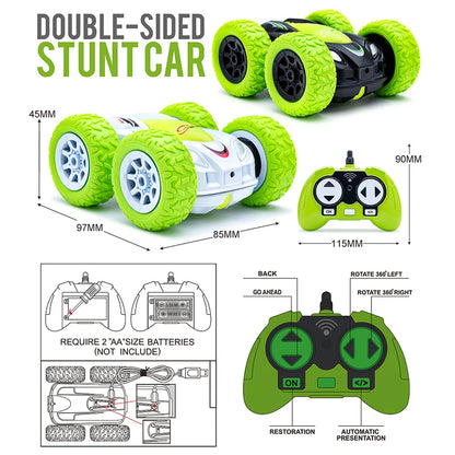 Mini Stunt Car! Experience Wireless Remote Control, Double-Sided 360 Degree Rotation, and Thrill-Seeking Adventures