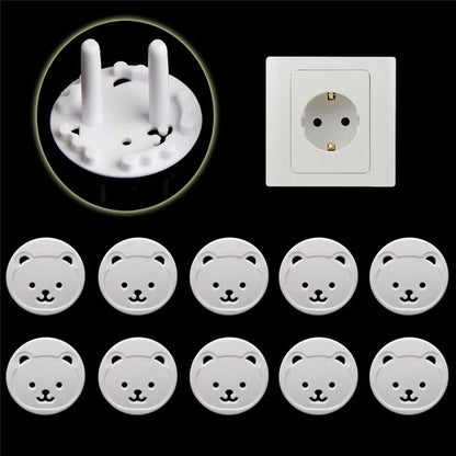 Electric Socket Outlet Plug Covers(10Pcs Baby Safety ): Secure Two-Phase Locking System for Child Protection