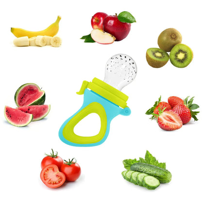 Silicone Feeding Bottle & Spoon Set - Feeding spoon and Fruit Feeder