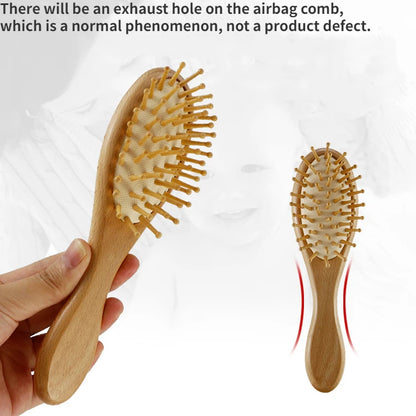 Wooden Baby Brush and Wool Comb Set: Natural Care for Your Baby