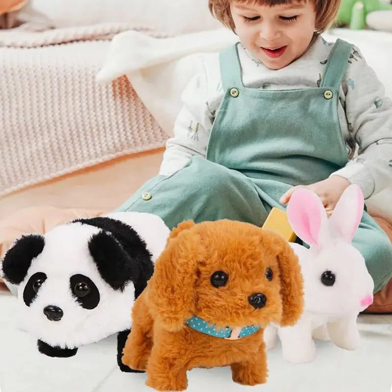 Interactive Walking and Barking Baby Toy Dogs: Fun Montessori Playtime Companions for Girls and Toddlers