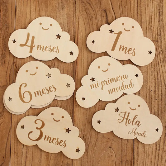 Wooden Baby Milestone Cards for Cherished Memories