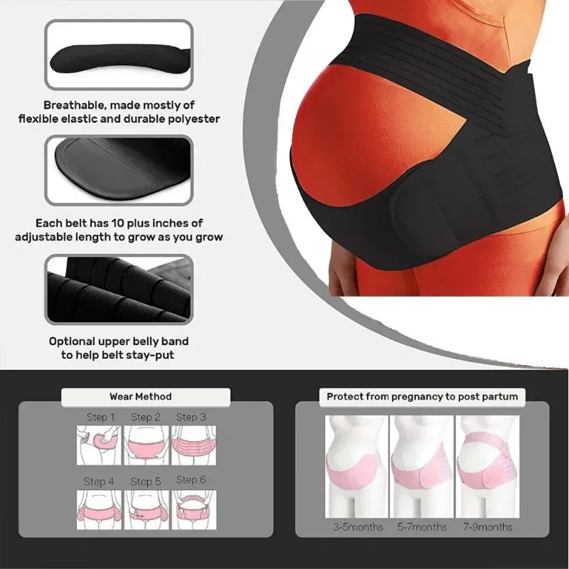 Ultimate Pregnancy Support: Adjustable Maternity Belly Band for Comfort and Care