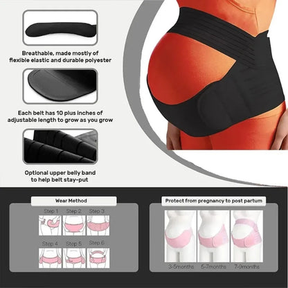 Ultimate Pregnancy Support: Adjustable Maternity Belly Band for Comfort and Care