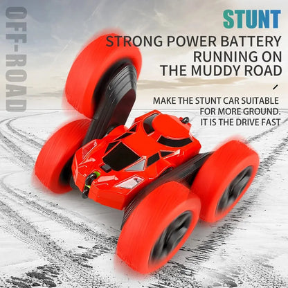 RC Stunt Car for Children - Prepare for Double-Sided Flips, 360-Degree Rotation, and Off-Road Drifts