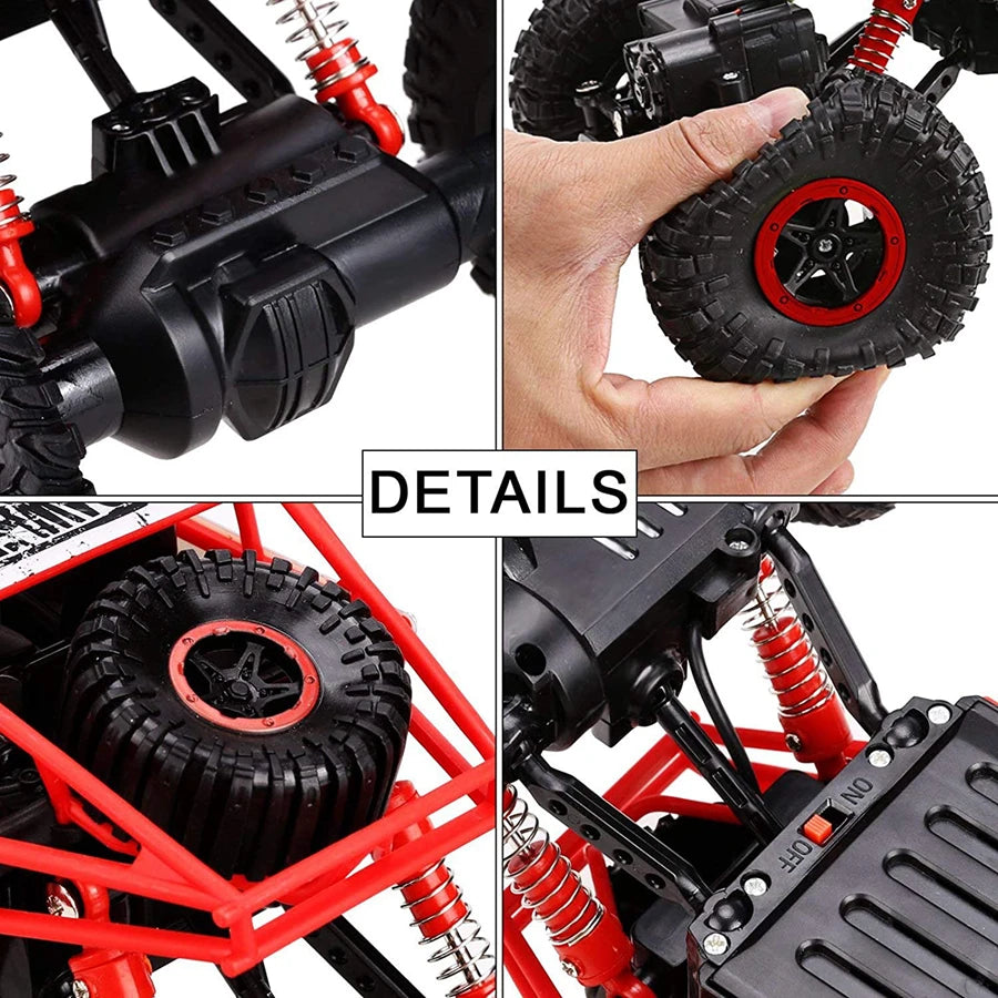 4WD RC Off-Road Car 4x4 - Ultimate Racing Buggy Truck with LED Lights - Remote Control Drift Car