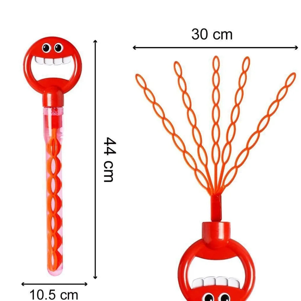 5 Claw Shaped 32-Hole Bubble Wand: Big Bubble Tool for Kids, Soap Blowing Fun with 32-Hole Tube Toy