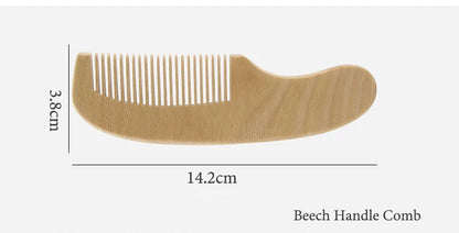 Wooden Baby Brush and Wool Comb Set: Natural Care for Your Baby