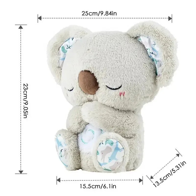 Breathing Teddy Bear: Cute Otter Koala Plush with Light and Soothing Music - Sleep Companion for Kids and Adults