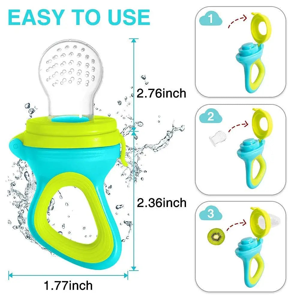 Silicone Feeding Bottle & Spoon Set - Feeding spoon and Fruit Feeder