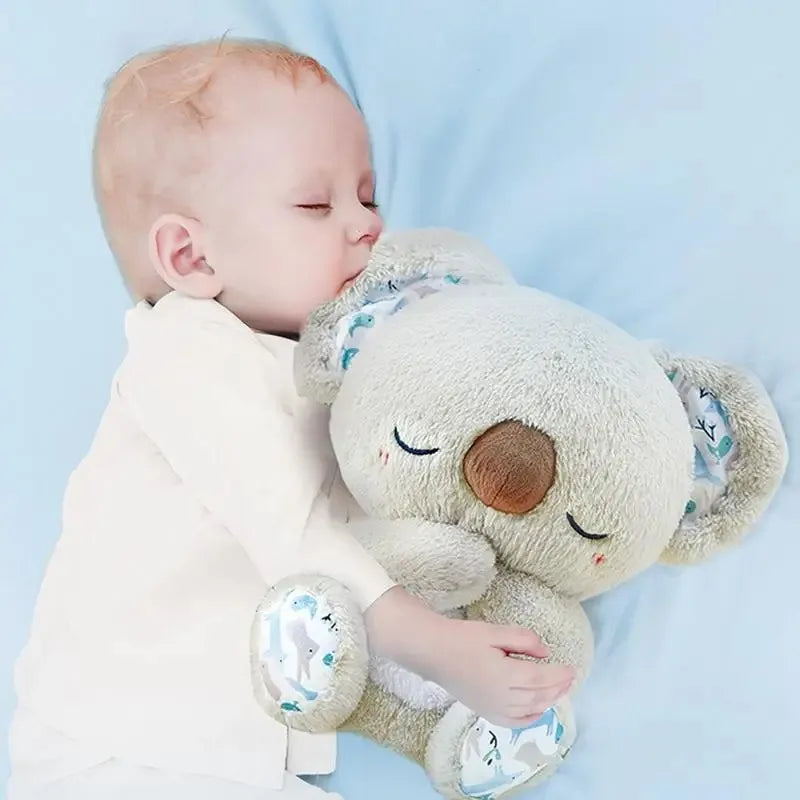 Breathing Teddy Bear: Cute Otter Koala Plush with Light and Soothing Music - Sleep Companion for Kids and Adults