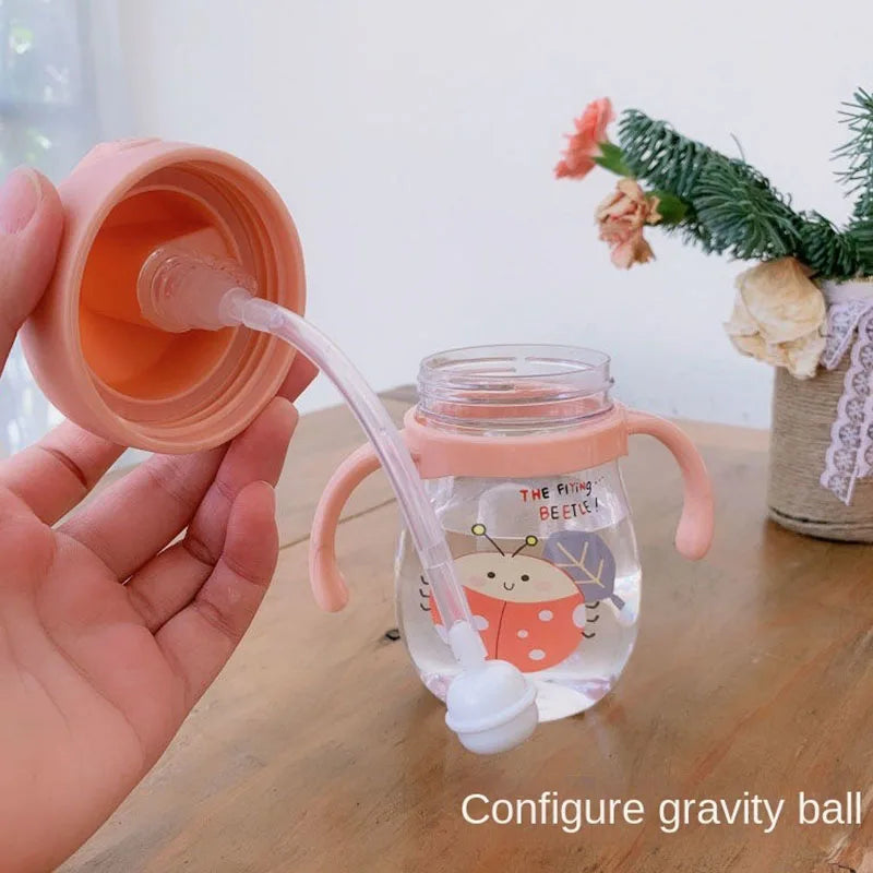 Feeding Bottle with Straw and Gravity Ball (350ml)