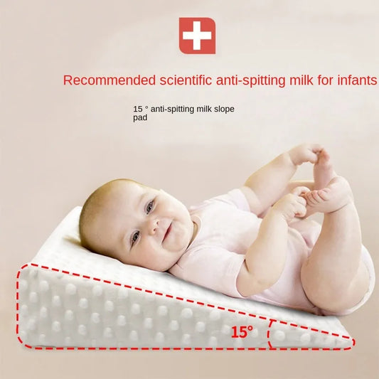 Slope Cushion Pillow (Anti-Spitting Milk): Non-Slip Newborn Memory Pillow