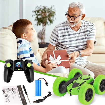 RC Stunt Car for Children - Prepare for Double-Sided Flips, 360-Degree Rotation, and Off-Road Drifts