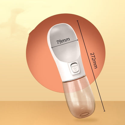 2-in-1 Portable Pet Water Bottle – Travel Feeder for Dogs & Cats