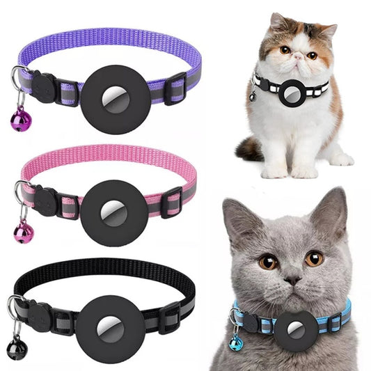 Reflective Waterproof AirTag Collar – Smart Tracking for Dogs & Cats