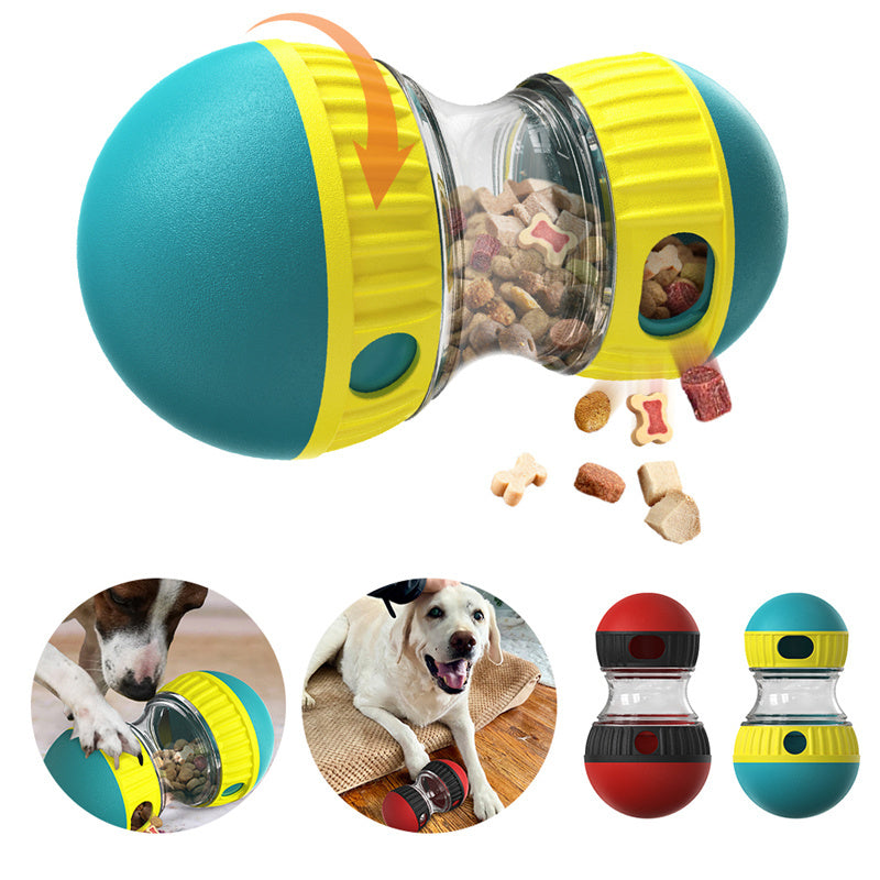 Interactive Food Dispensing Dog Toy – Slow Feeder Tumbler Ball