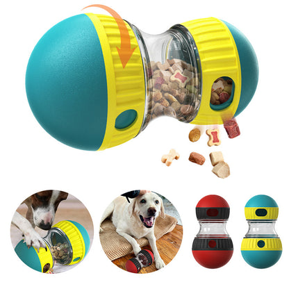 Interactive Food Dispensing Dog Toy – Slow Feeder Tumbler Ball
