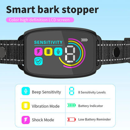 Smart Anti-Bark Dog Collar – Rechargeable Waterproof Bark Stopper
