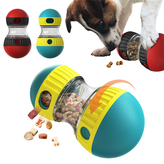 Interactive Food Dispensing Dog Toy – Slow Feeder Tumbler Ball