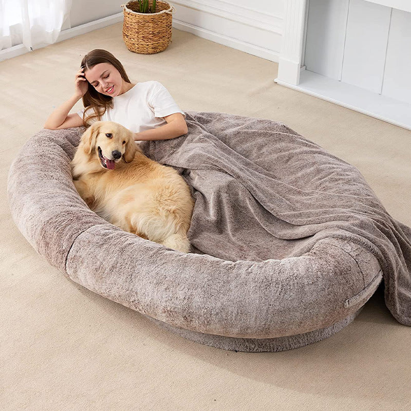 Giant Plush Human Dog Bed