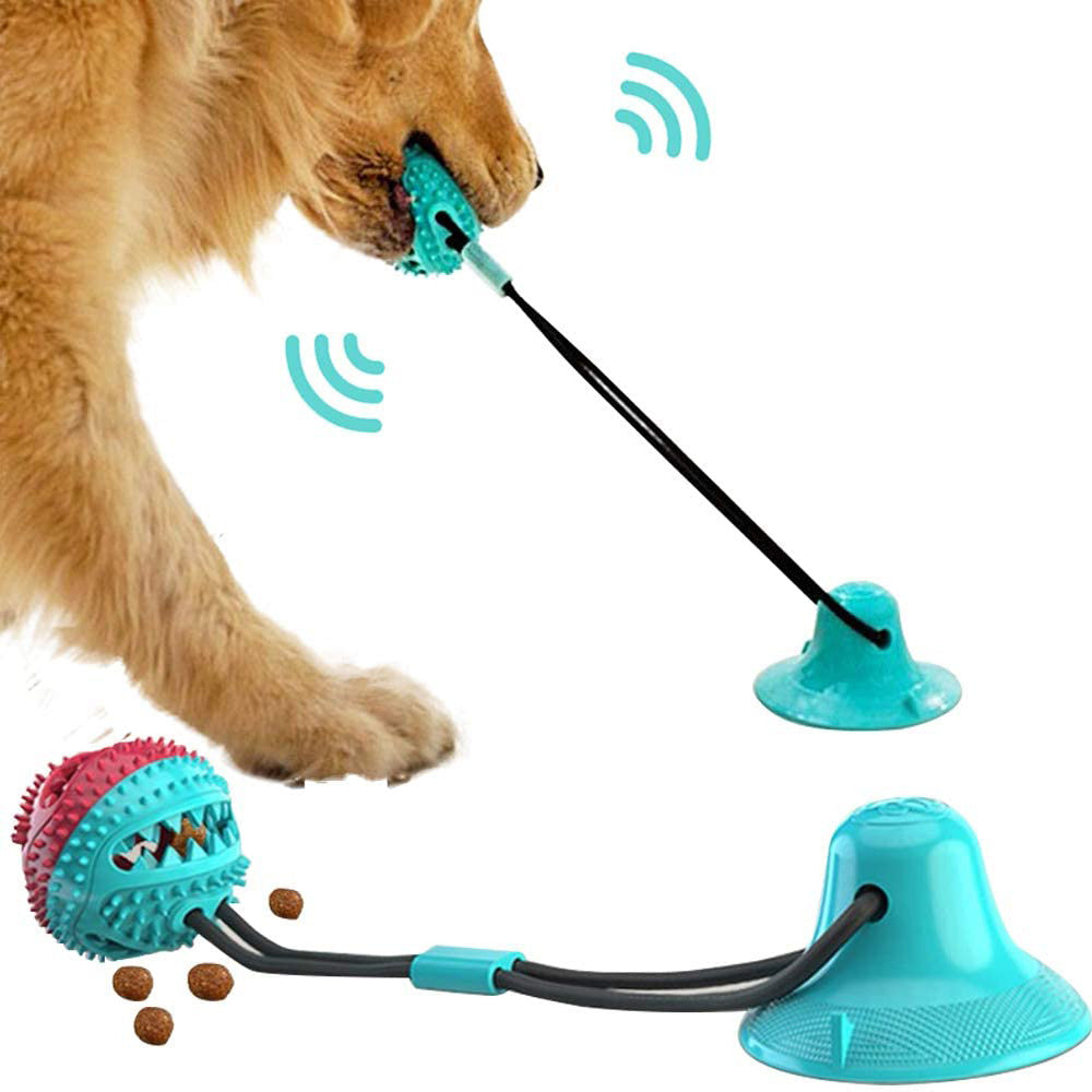 Interactive Suction Cup Dog Toy – Tug & Chew Ball for Teeth Cleaning