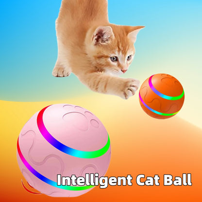 Smart Automatic Cat Toy Ball – USB Self-Rotating Interactive Fun
