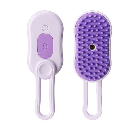 3-in-1 Electric Steam Pet Brush – Grooming, Hair Removal & Massage