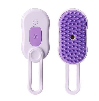 3-in-1 Electric Steam Pet Brush – Grooming, Hair Removal & Massage